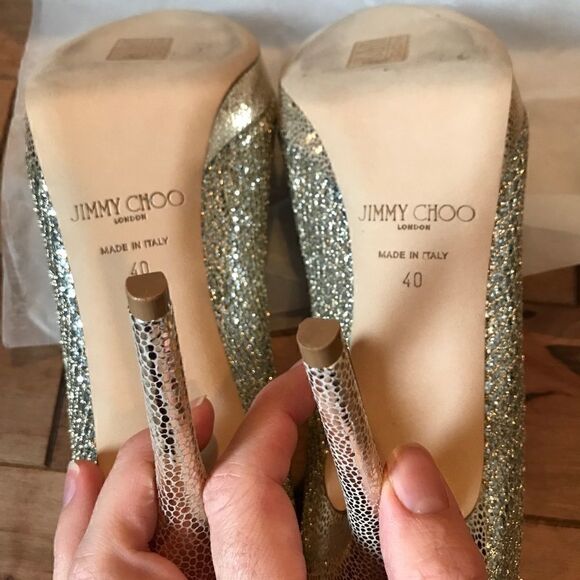 BRAND NEW JIMMY CHOO Luna champagne heels - Picture 11 of 13
